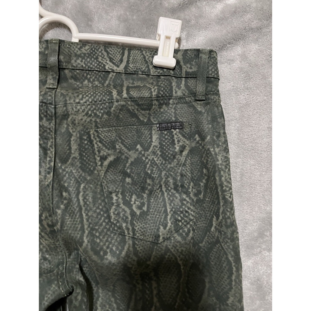 Hudson Jeans SZ 28 Snake skin Print Green Skinny Pants Stretch - Picture 5 of 8